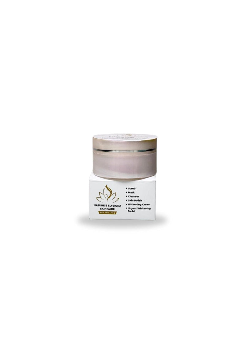 Skincare jar with a white background