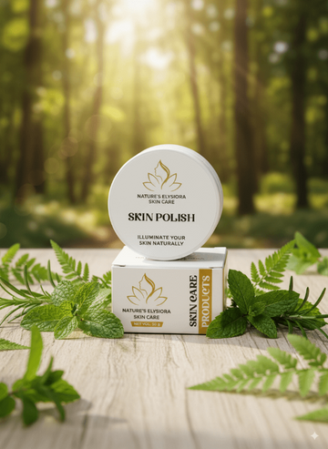 Nature's Elysium Skin Care product with a forest background